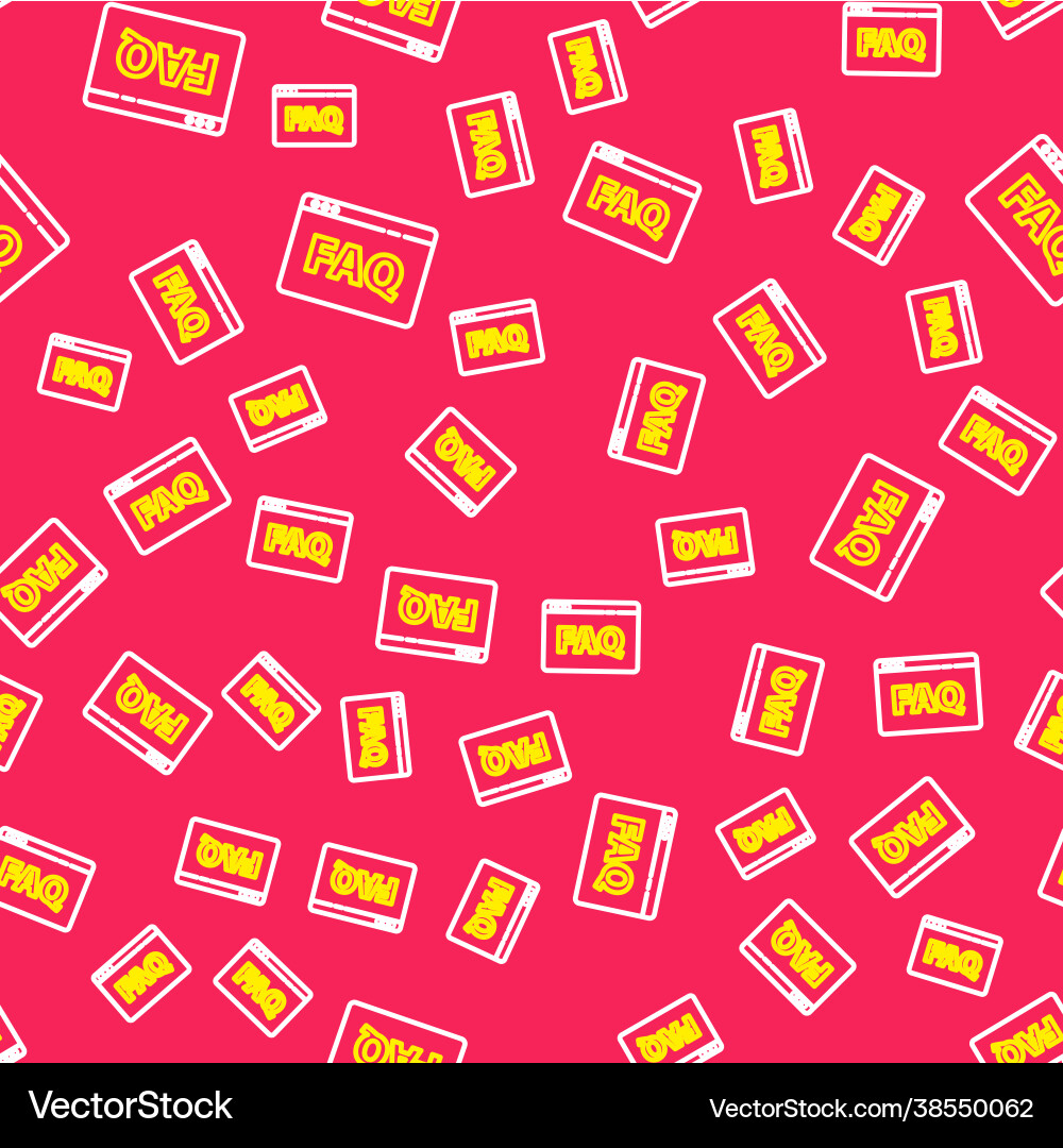 Line browser faq icon isolated seamless pattern Line browser faq icon isolated seamless pattern vector image