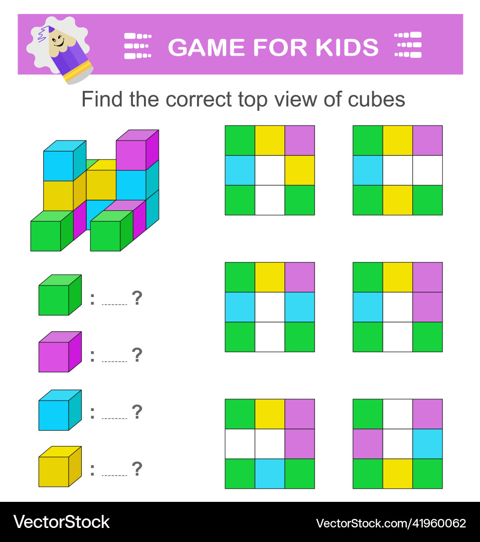 Logic game iq training test Logic game iq training test vector image