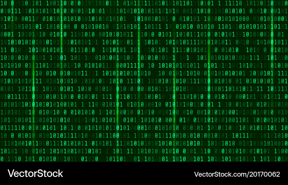 Matrix background with the green symbols format Vector Image