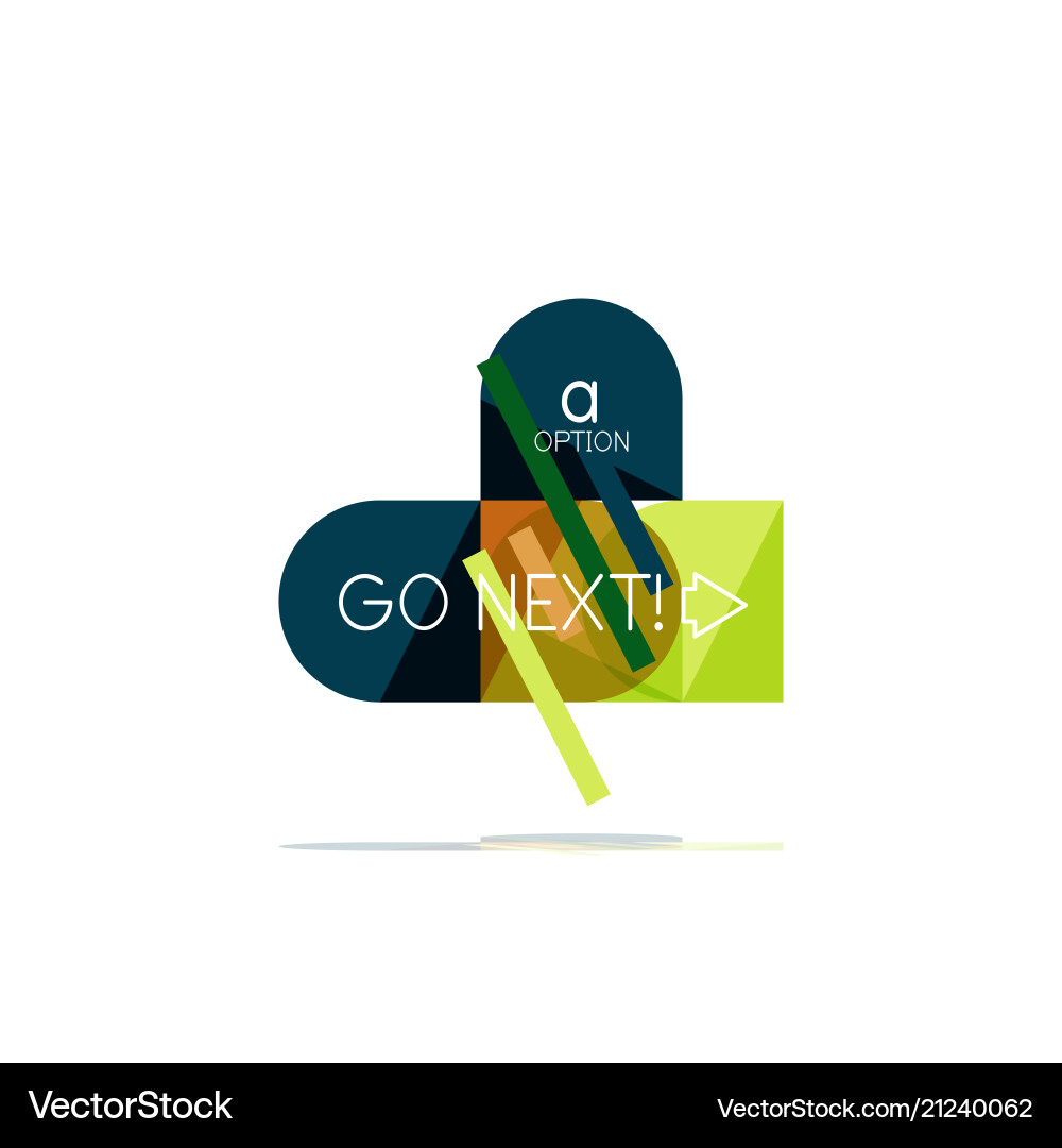 Minimal flat clean abstract option step Minimal flat clean abstract option step Vector Image