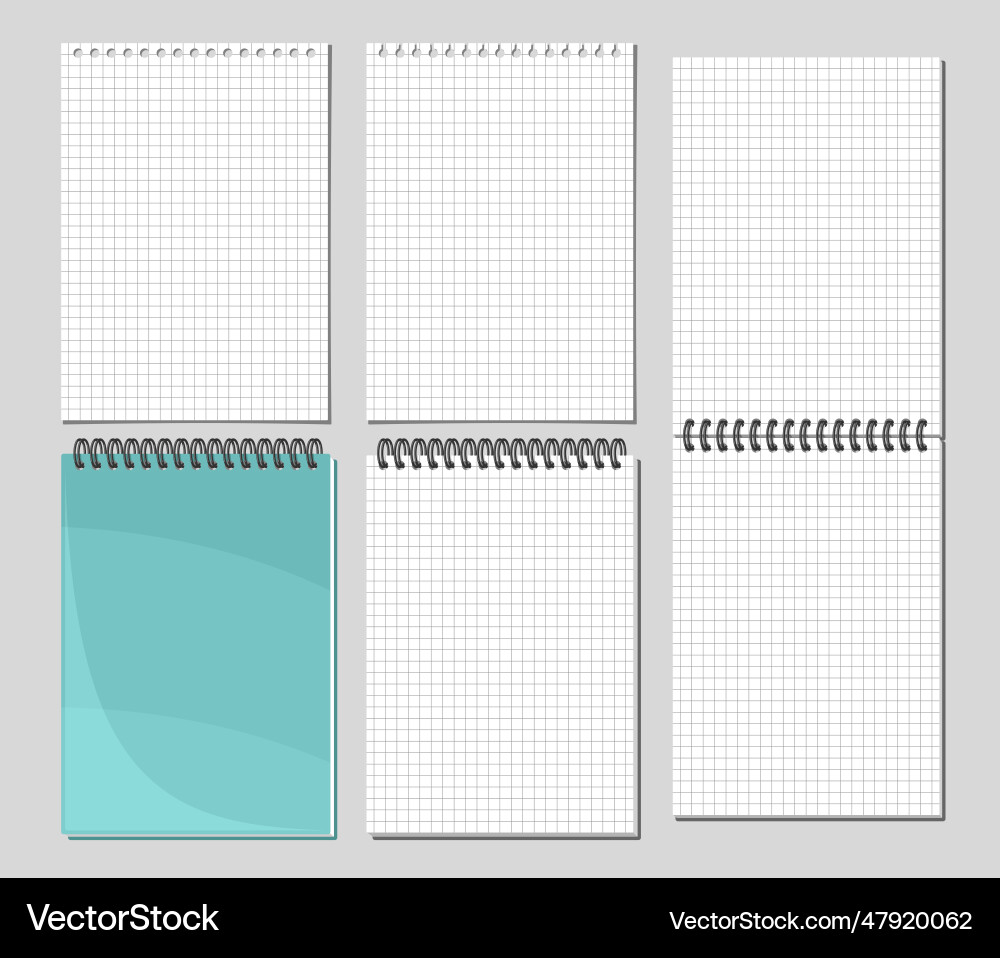 Notepad set Royalty Free Vector Image - VectorStock
