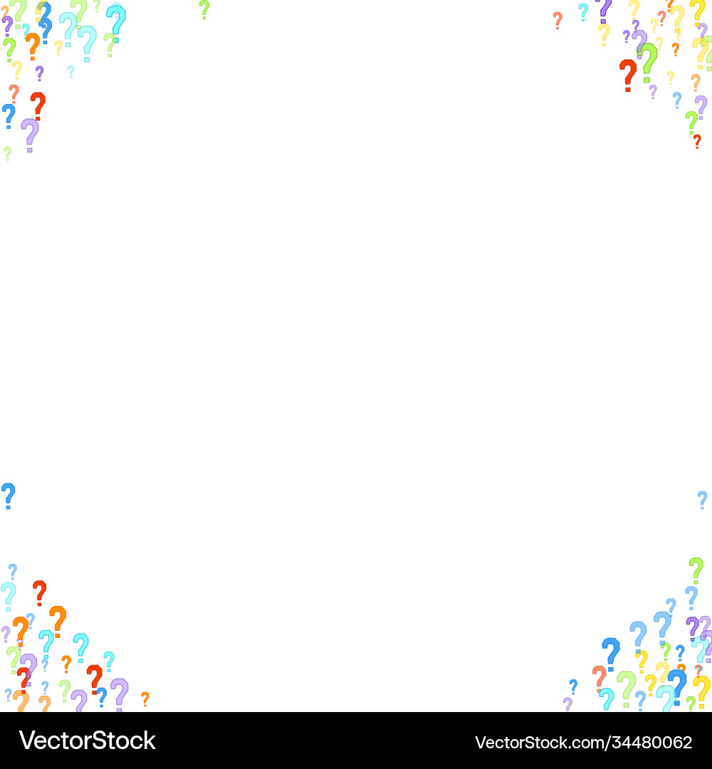 Question marks quiz doubt survey faq public poll vector image