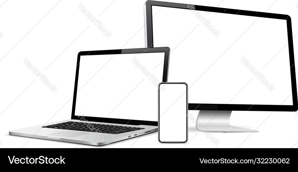 Responsive Web-Design Computer-Anzeige Laptop vektorbild