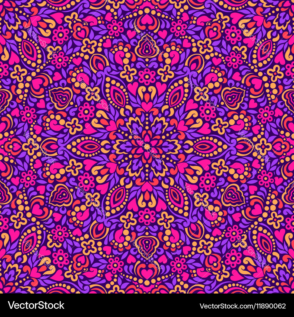 Seamless background with abstract ethnic pattern vector image