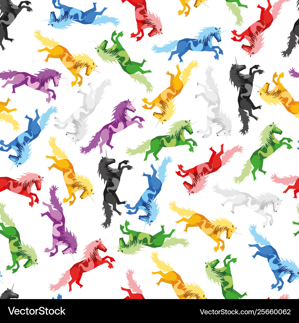 Seamless pattern unicorn Vector Image