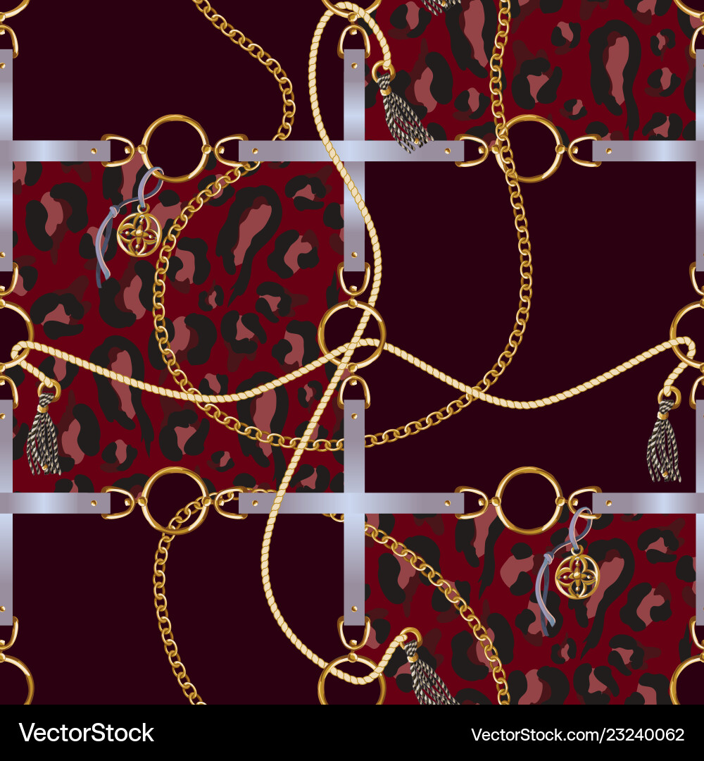 Seamless pattern with belts chain Seamless pattern with belts chain vector image