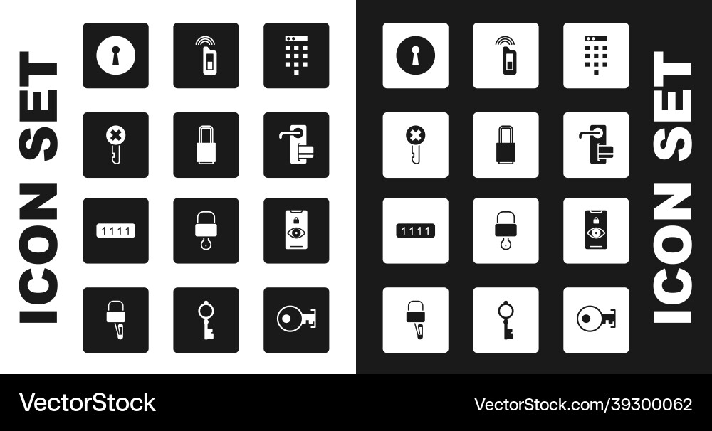 Set password protection lock wrong key keyhole Set password protection lock wrong key keyhole vector image