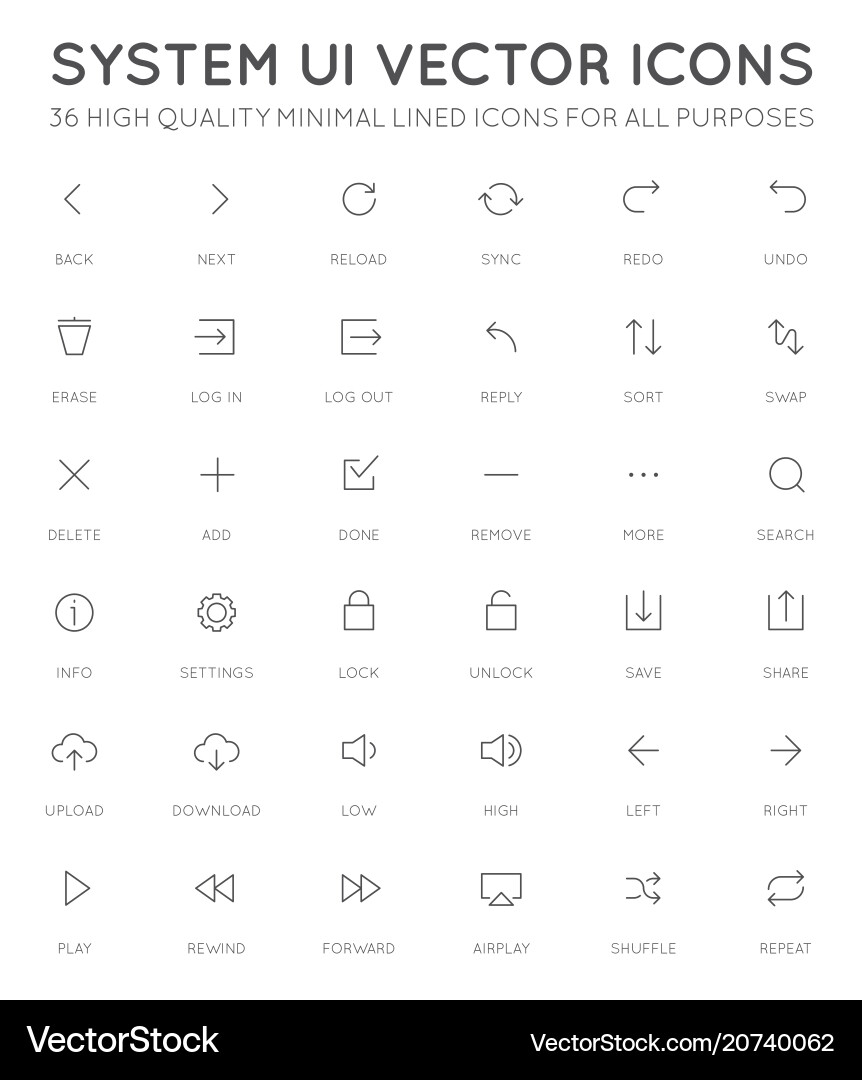 System Benutzeroberfläche ui icon setzen hohe Qualität System Benutzeroberfläche ui icon setzen hohe Qualität vektorbild