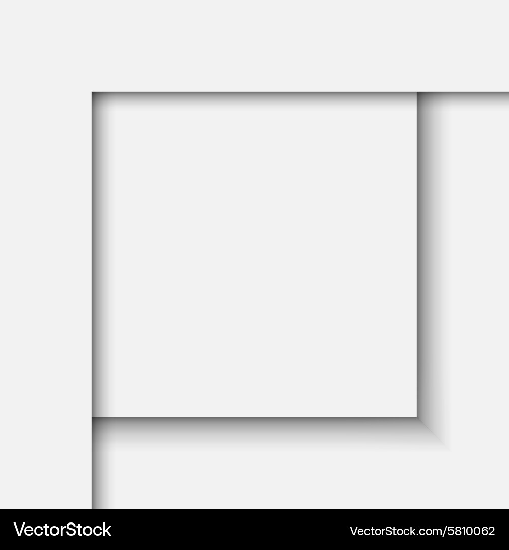 White Paper Square with Shadow Vector Image