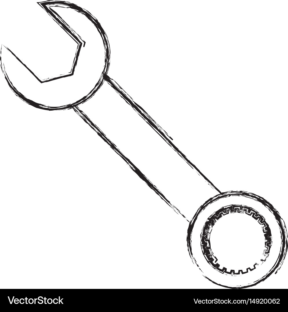 Wrench tool object Vector Image