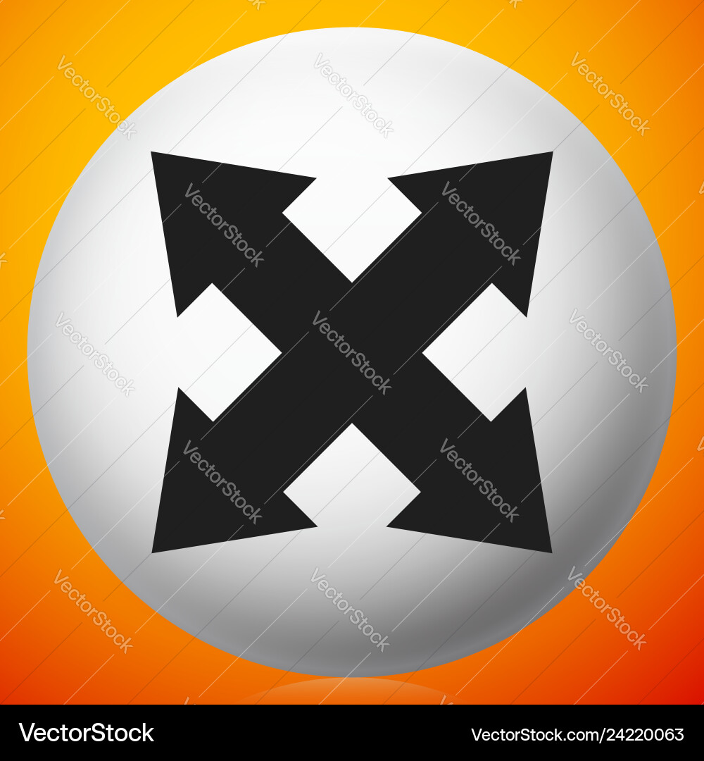 4-way arrow as expand resize adjustment alignment 4-way arrow as expand resize adjustment alignment vector image