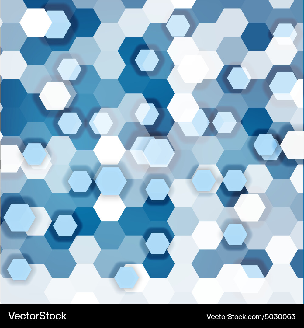Abstract color 3d hexagonal Vector Image