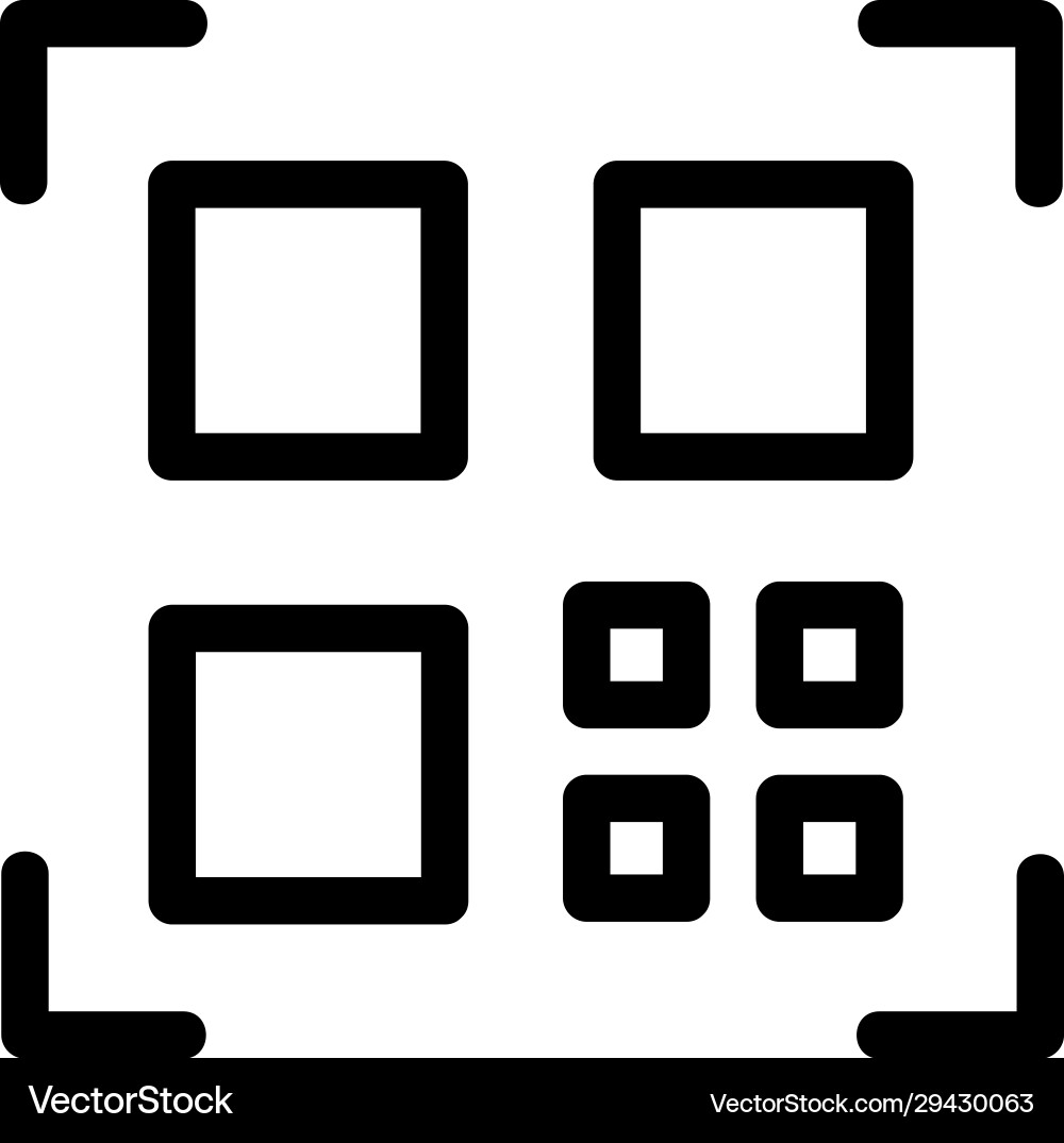 Bar code is an icon isolated contour Vector Image