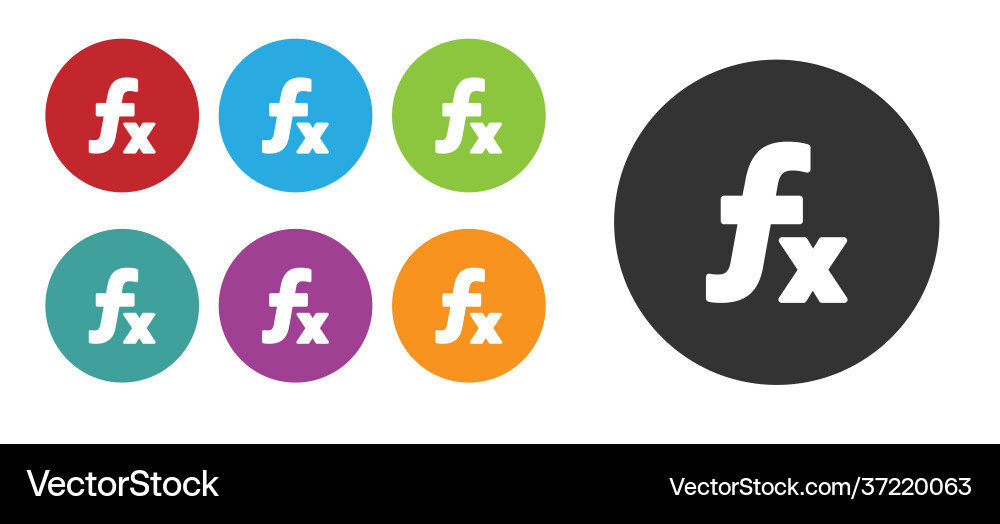 Black function mathematical symbol icon isolated Black function mathematical symbol icon isolated vector image