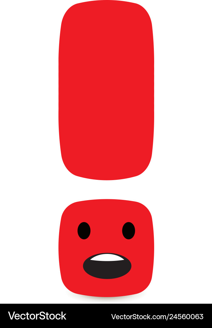 Exclamation mark attention web message danger vector image