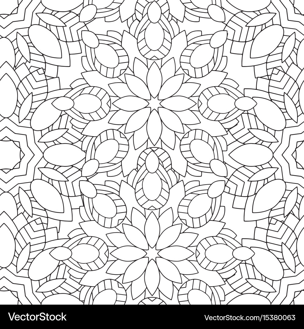 Floral Mandala Pattern Vector Image