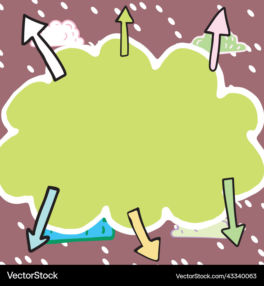 Important messages written in shape of cloud Vector Image