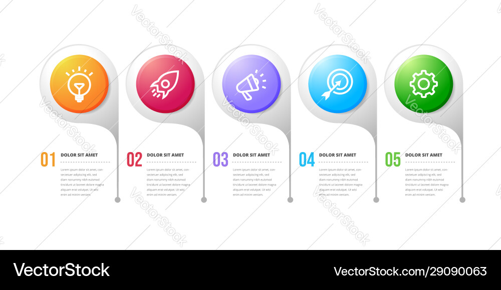 Infographic design elements option number Infographic design elements option number vector image