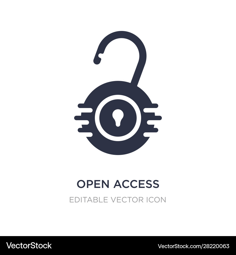 Open access icon on white background simple Open access icon on white background simple Vector Image