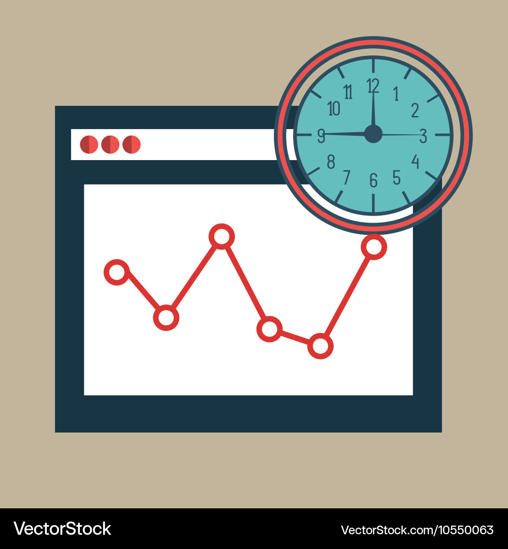 Page web internet clock Vector Image