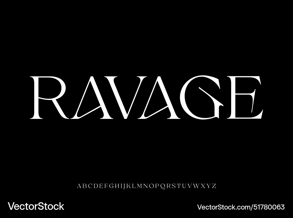 Ravage Serif Display Font Vector Image