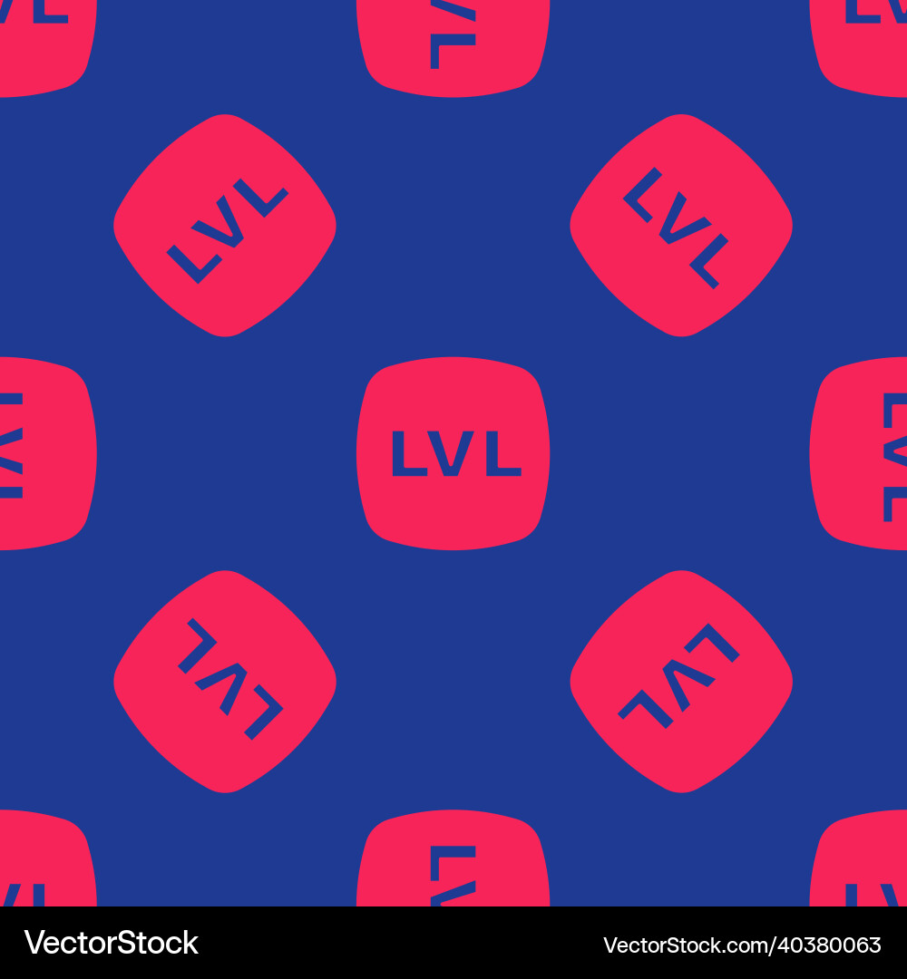 Red level game icon isolated seamless pattern Red level game icon isolated seamless pattern vector image
