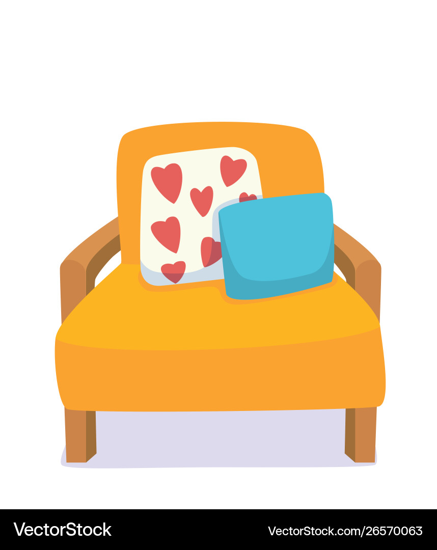 Wohnzimmer Möbelstuhl Kissen Wohnzimmer Möbelstuhl Kissen vektorbild