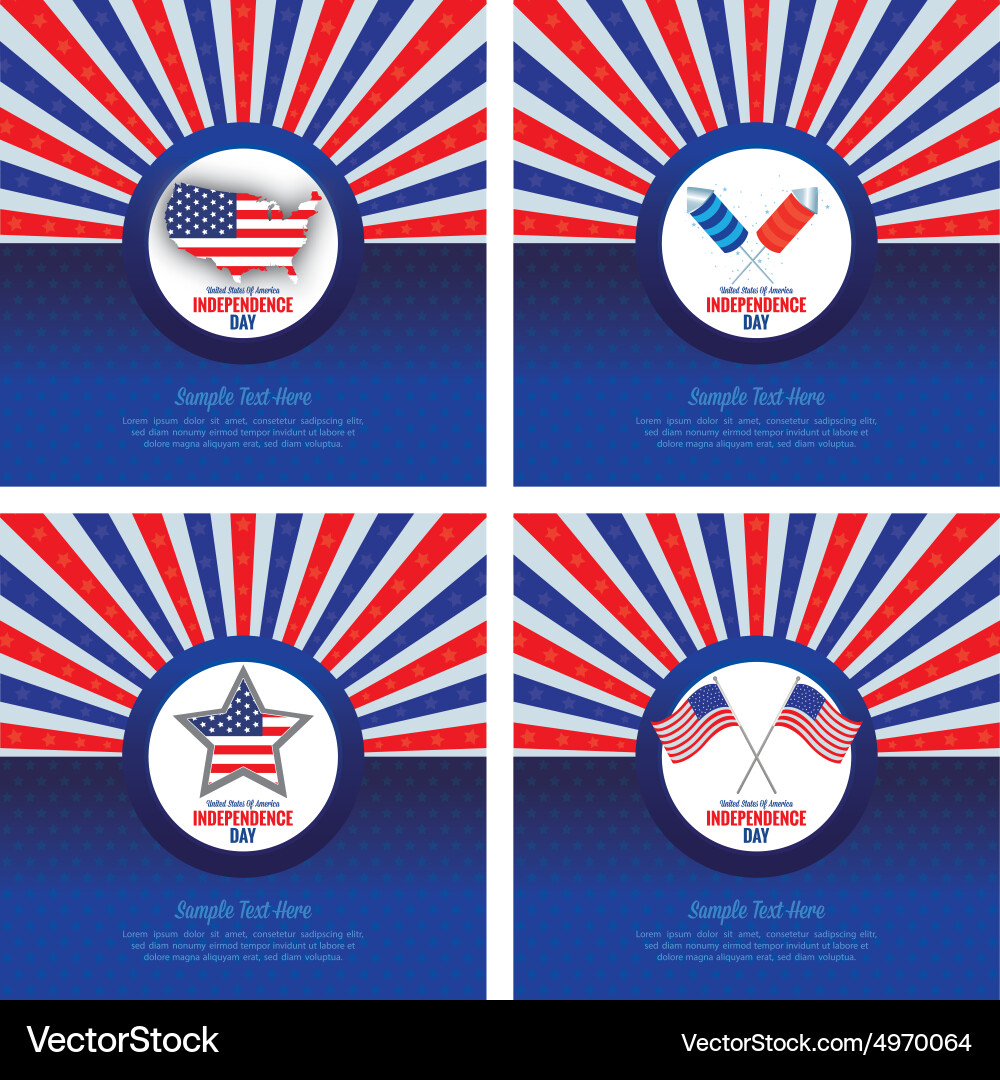 Abstract independence day background with some Vector Image