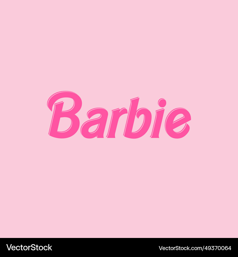 Barbie Logo - Pink Background – Royalty-Free Vector | VectorStock, image size:1000x1080
