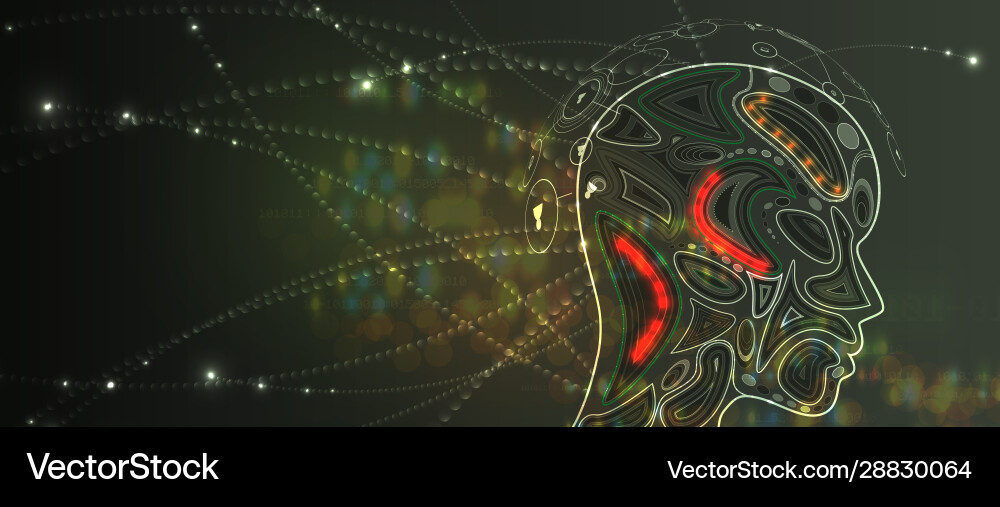 Conceptual technology artificial intelligence Conceptual technology artificial intelligence vector image