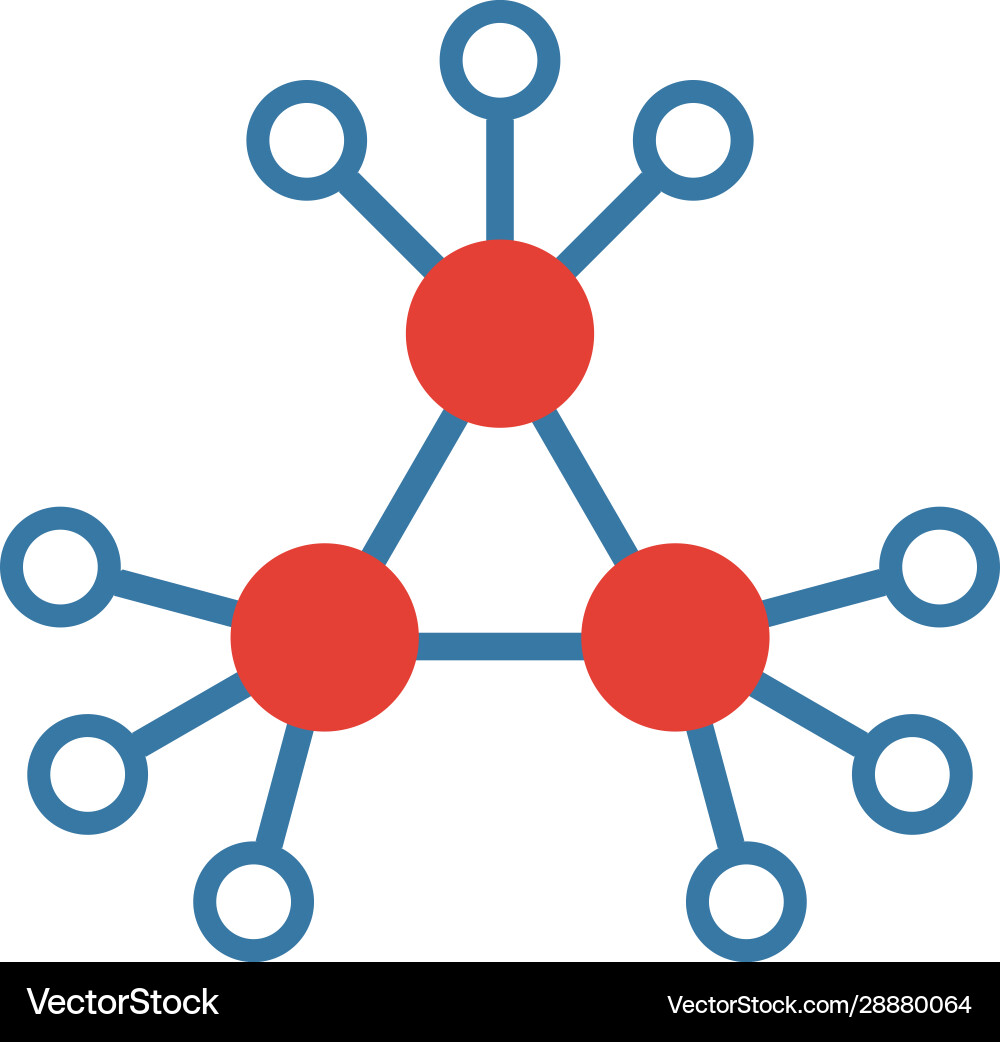 Decentralized icon simple flat element from Decentralized icon simple flat element from vector image