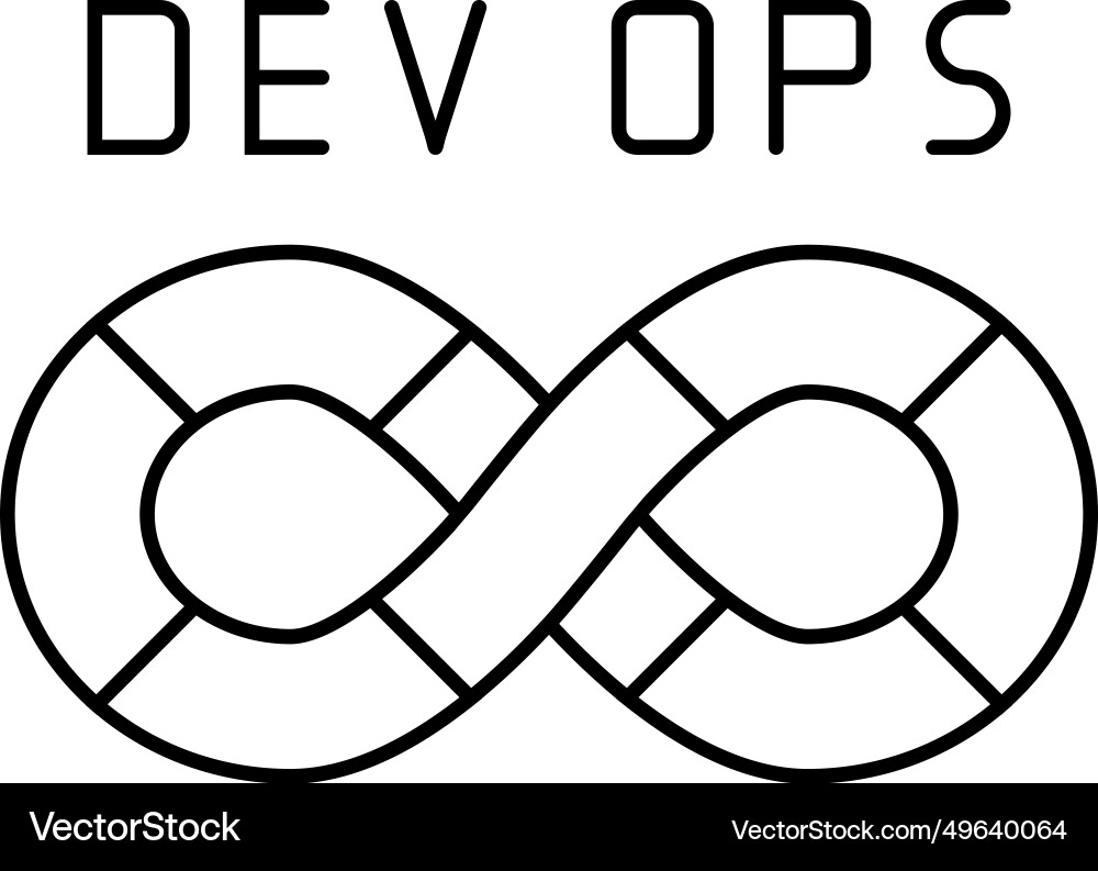 Devops software line icon Vector Image