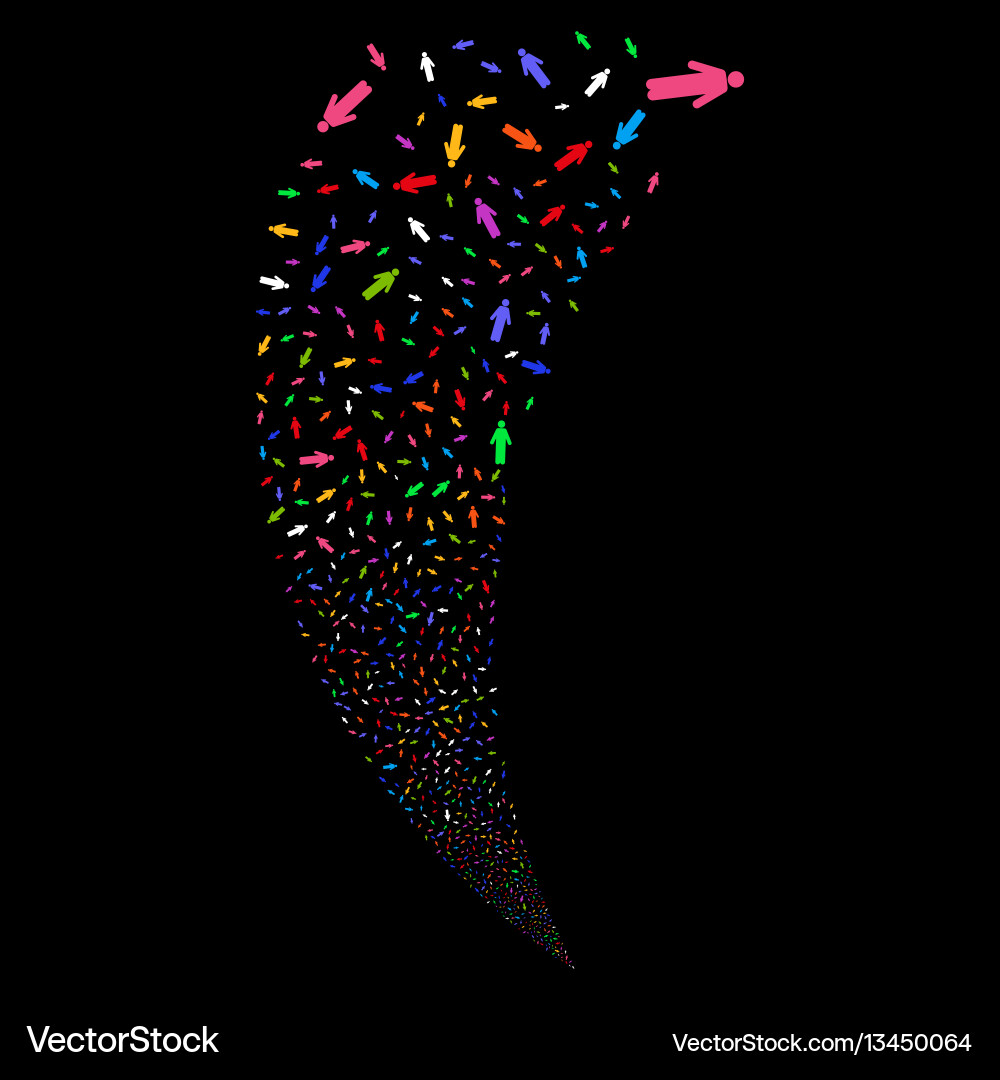 Man person random stream vector image