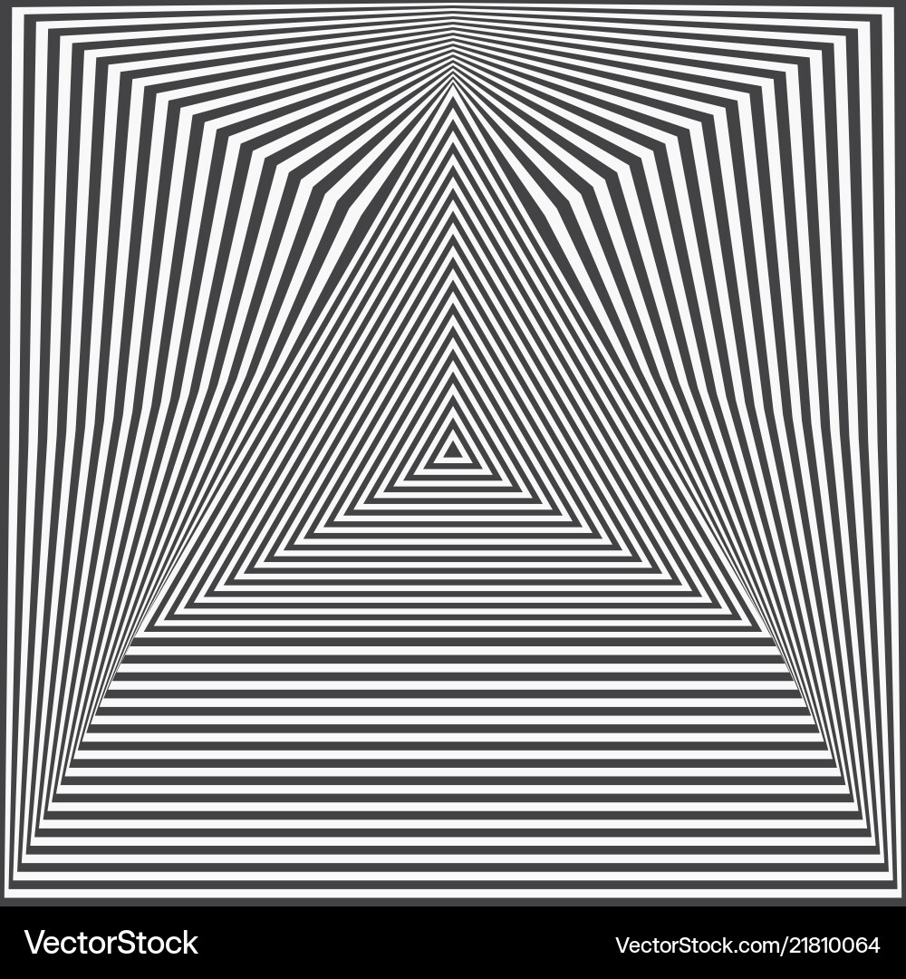Optical art with triangular and square shapes Optical art with triangular and square shapes vector image