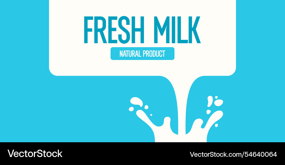 Original concept poster to advertise milk Original concept poster to advertise milk vector image