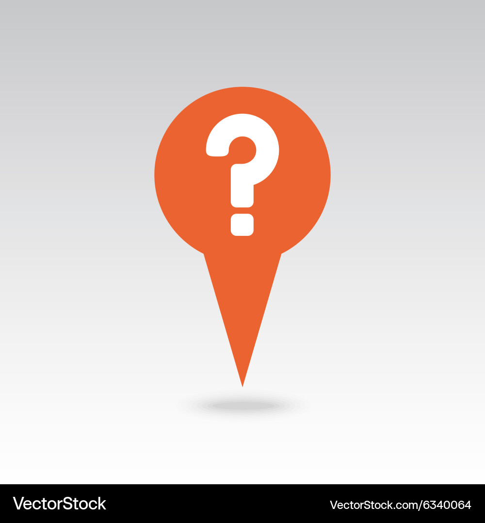 Question mark pin map icon pointer markers Vector Image