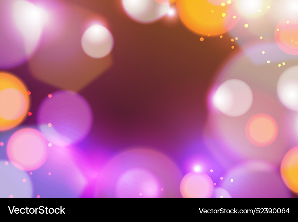 Realistic bokeh background vector image