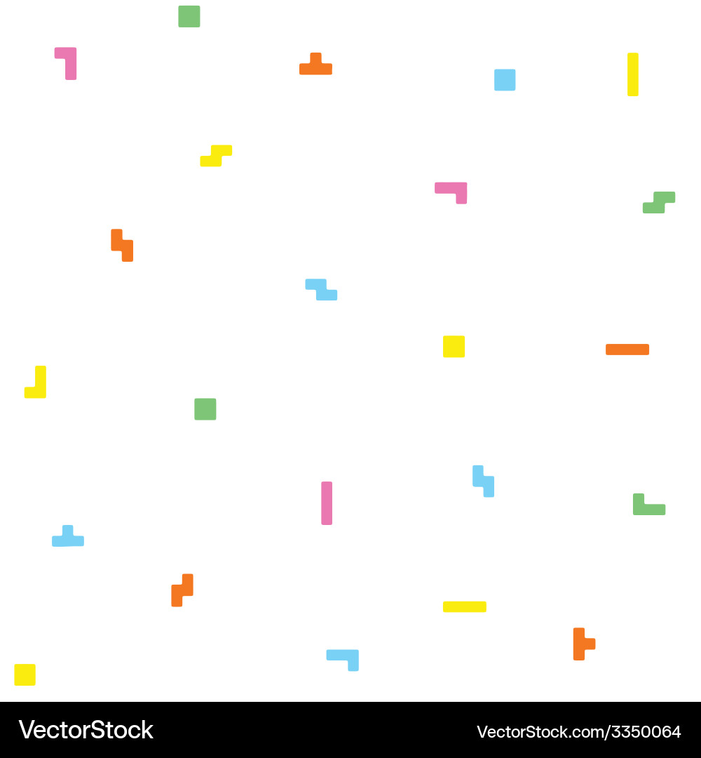 Retro Pixel Game Pattern vector image
