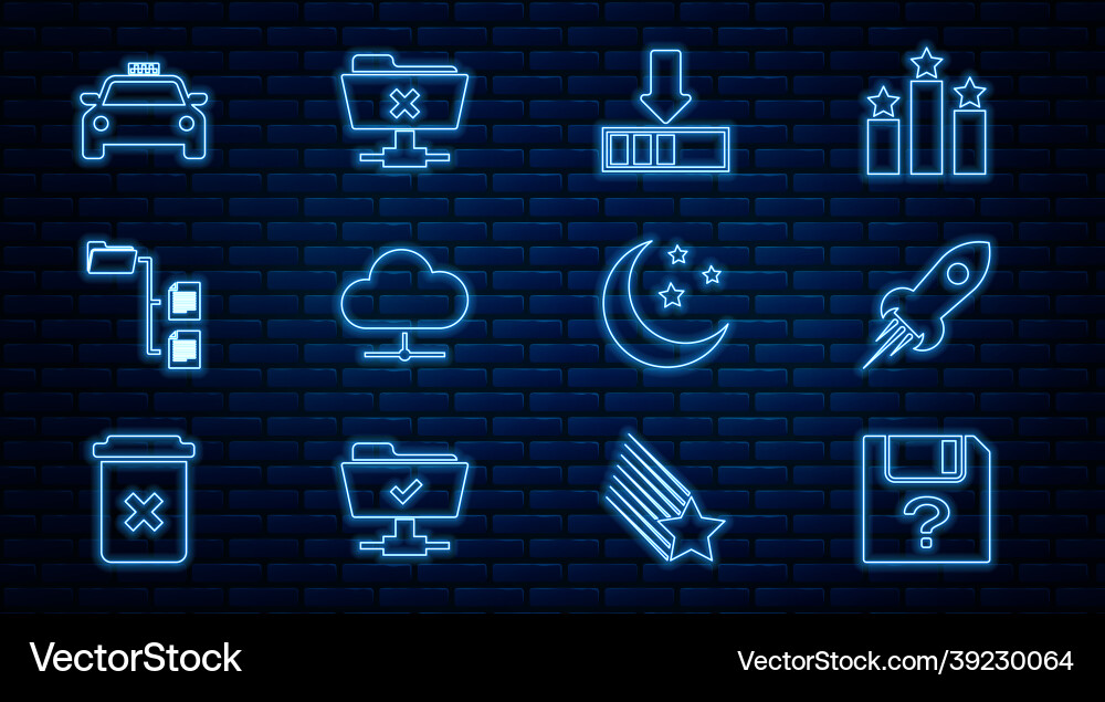 Set line unknown document rocket ship with fire Set line unknown document rocket ship with fire vector image