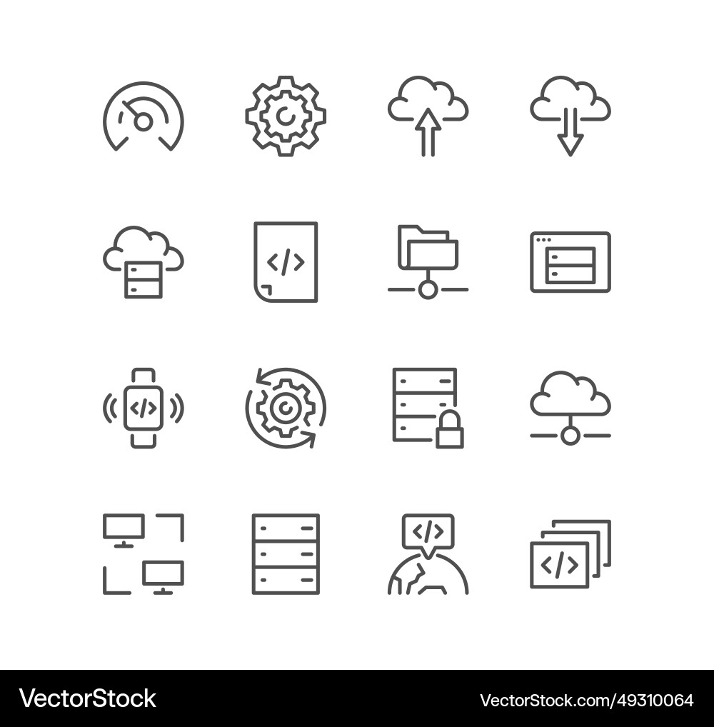 Set of hosting and web graphics related icons Set of hosting and web graphics related icons Vector Image