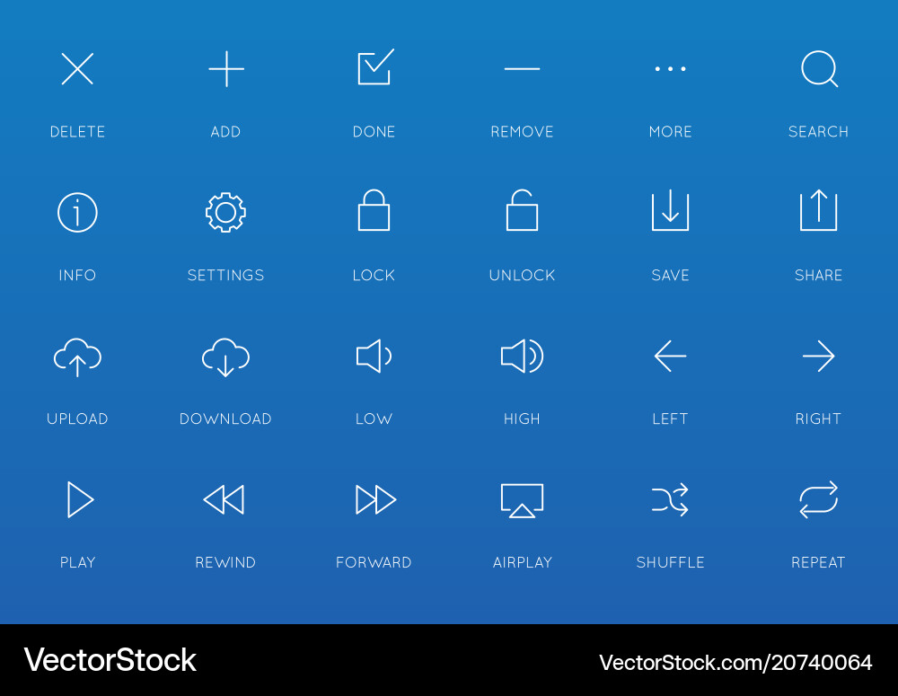 System user interface ui icon set high quality System user interface ui icon set high quality vector image