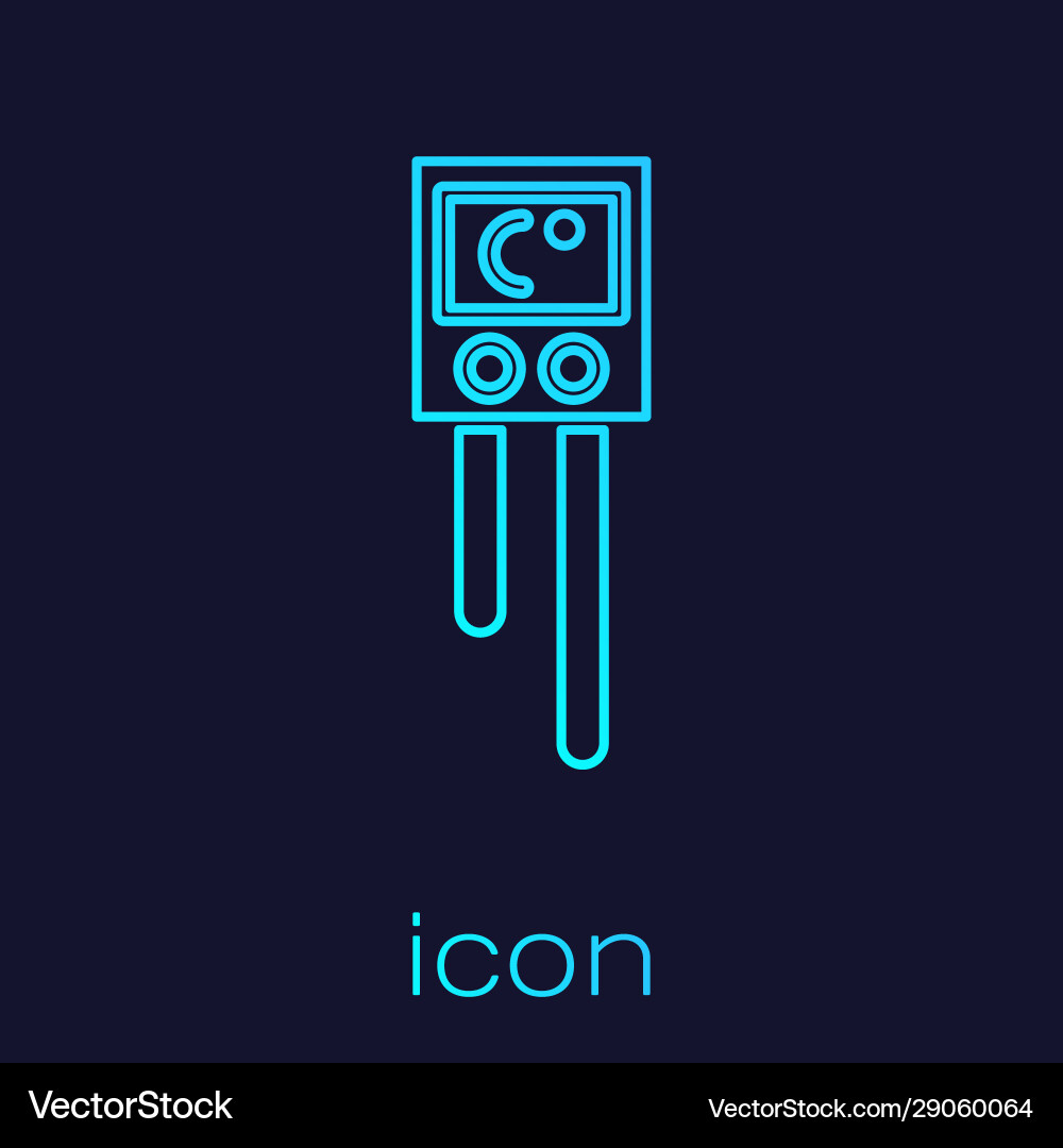 Turquoise line temperature and humidity sensor Turquoise line temperature and humidity sensor vector image