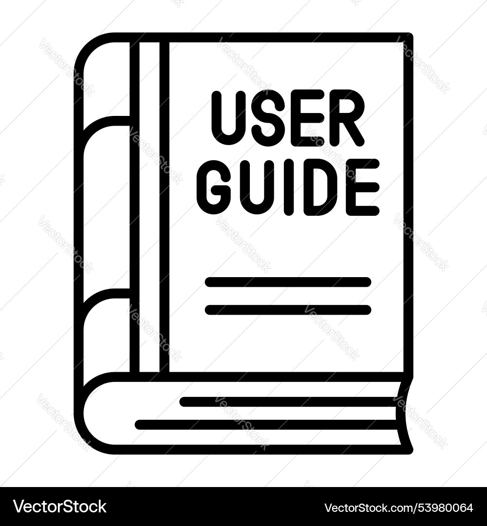 User guide design in modern style easy to use icon Vector Image