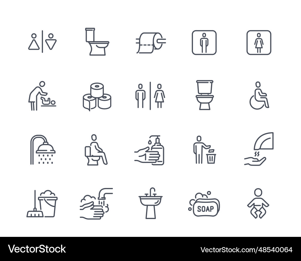 WC und wc Icons Set WC und wc Icons Set Vektorbild