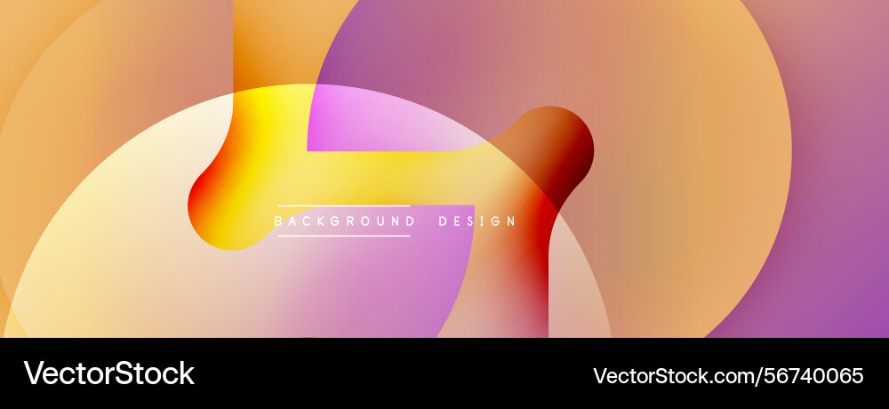 Abstract colorful shapes overlap creating dynamic Vector Image