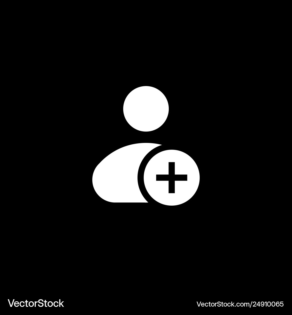 Add new user account flat icon for apps Add new user account flat icon for apps vector image