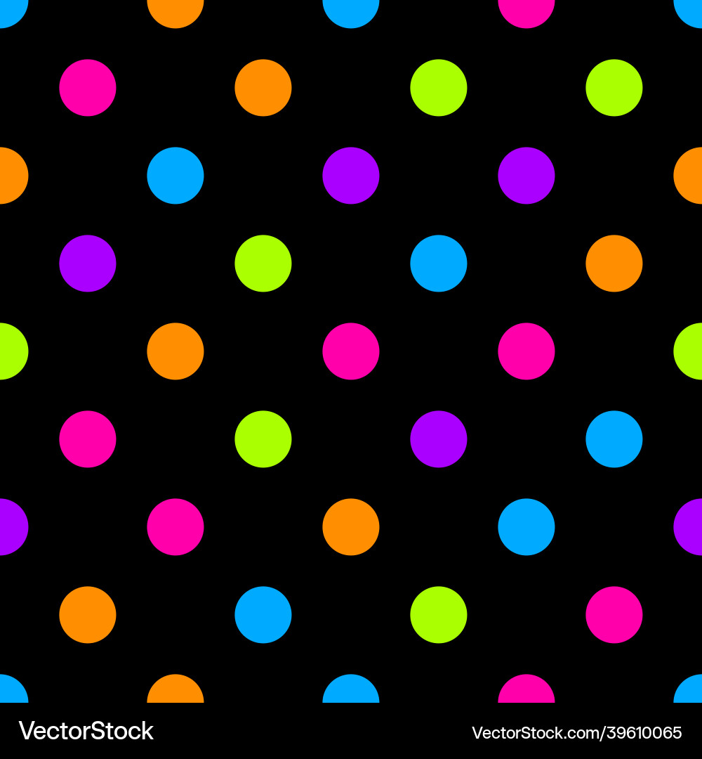 Black background with colorful circles Black background with colorful circles vector image