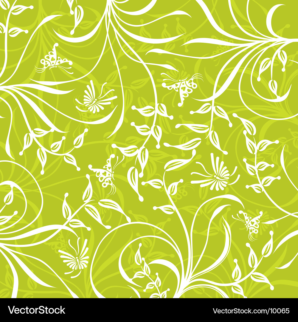 Botanical Leaf Pattern Vector Image