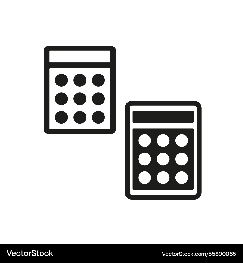 Calculator icon number pad symbol arithmetic tool Calculator icon number pad symbol arithmetic tool Vector Image
