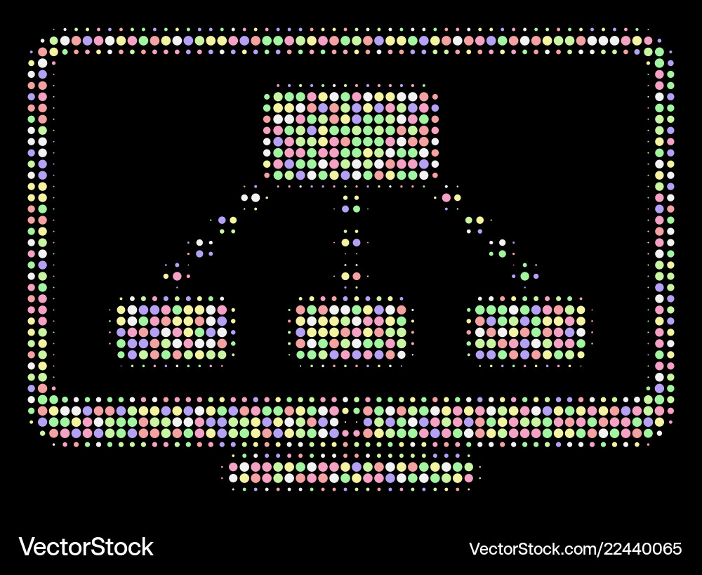 Circle Mosaic - Data Flow vector image